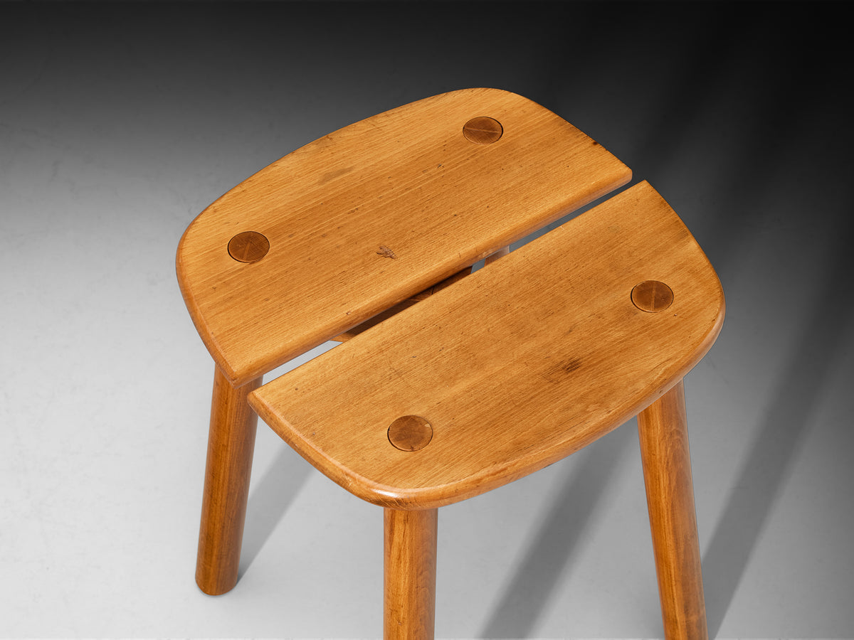 Pierre Gautier Delaye Stool in Wood Seating Morentz