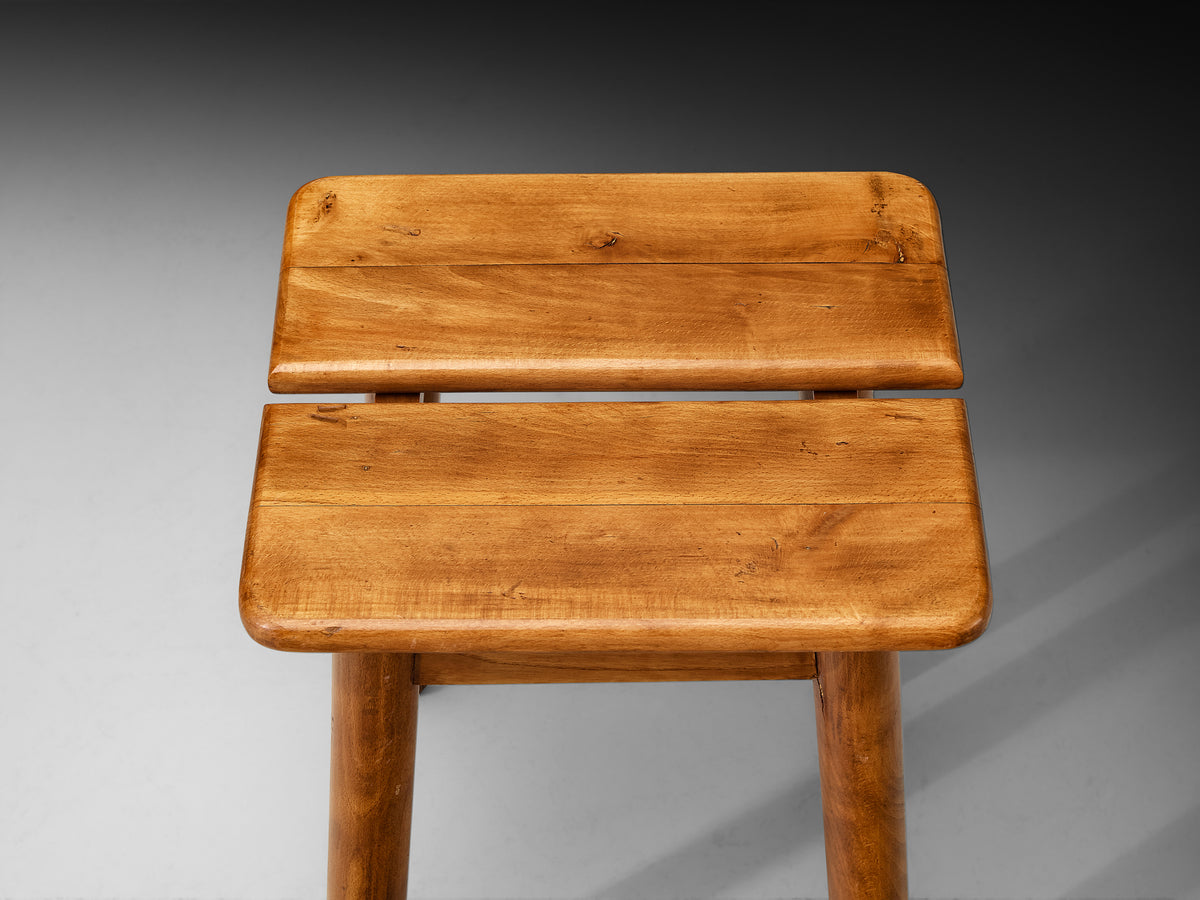 Rustic Modern Stool in Beech Seating Morentz