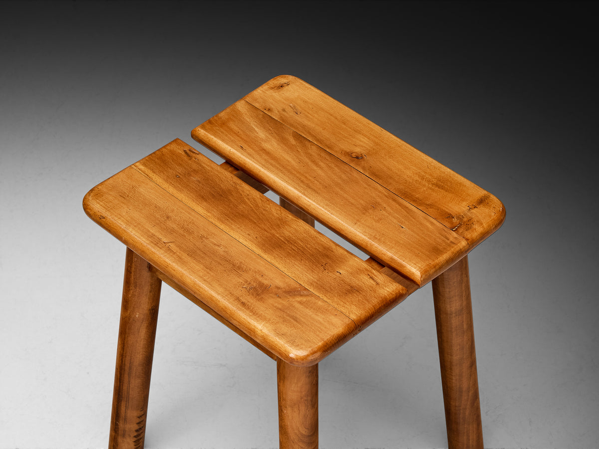 Rustic Modern Stool in Beech Seating Morentz