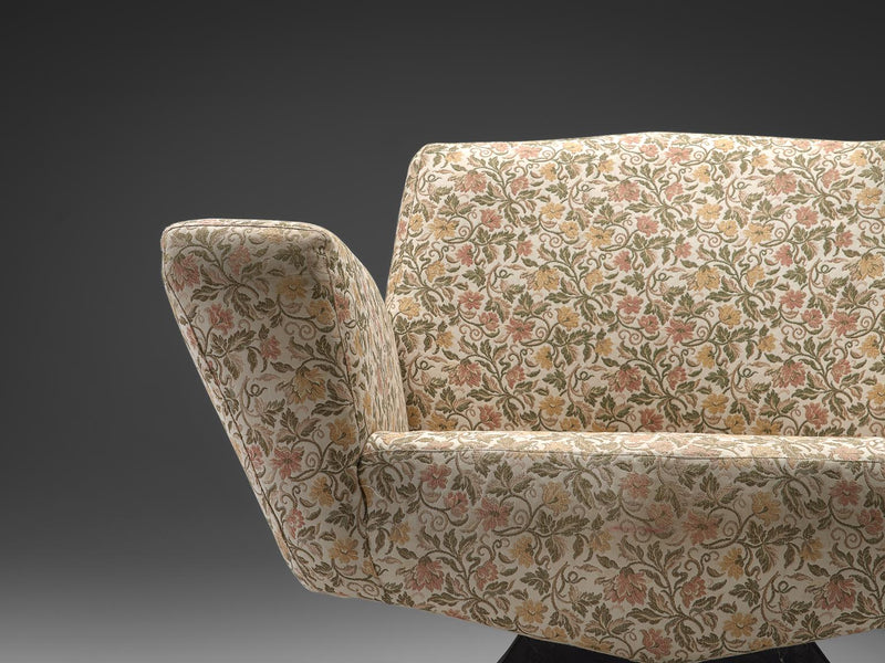 Studio APA for Lenzi Pair of Lounge Chairs in Floral Upholstery