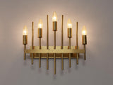 Pair of Delicate Wall Lamps in Brass