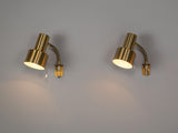 Pair of Swedish Brass Wall Lights