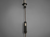 Wall-Mounted Adjustable Pendant Lamp in Metal