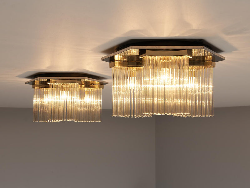 Gaetano Sciolari Ceiling Lights in Metal and Glass