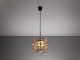 Decorative Chandelier in Glass and Brass