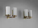 Rolf Graae Wall Lights in Opal Glass and Brass