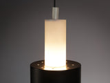 Pendant in White and Black Lacquered Metal