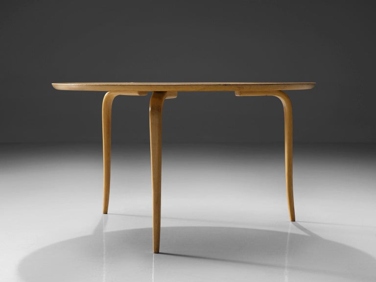 Bruno Mathsson Large Coffee Table Model 'Annika' in Ash