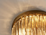 Italian Ceiling Light in Brass and Glass