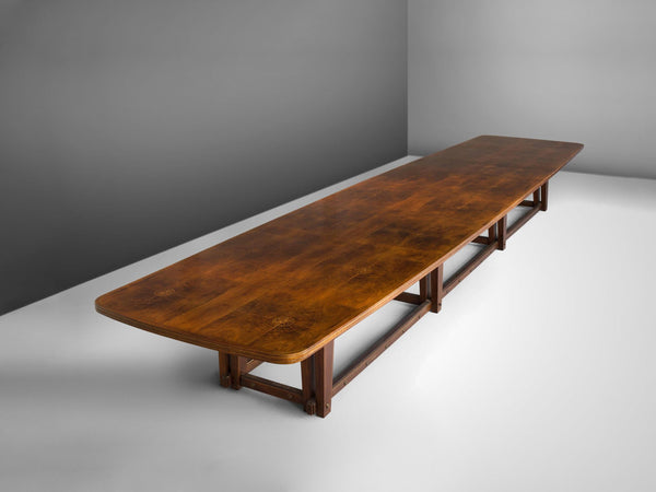 Elegant Conference Table in Walnut with Inlay 23ft
