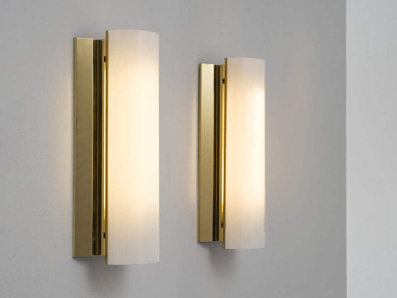 Large Swedish Wall Lights in Brass