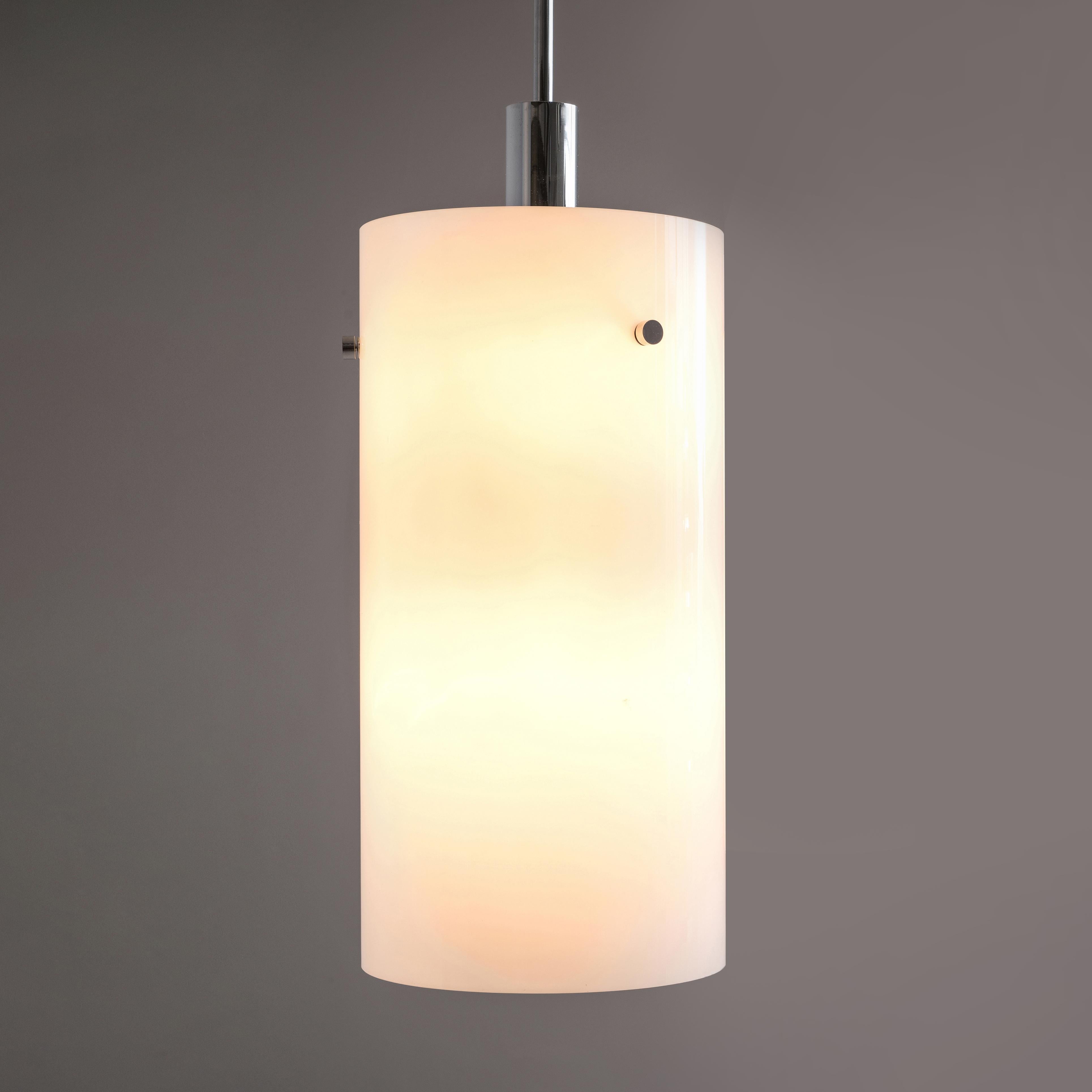 Pendant Lamp with White Glass Shade