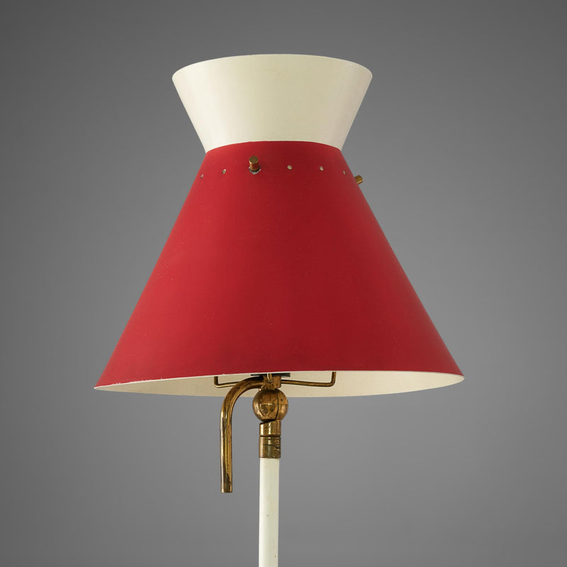 Gilardi & Bazarghi Floor Lamp in Red Aluminium