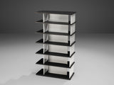 Wim Rietveld Free-Standing Bookcase in Black and White Metal
