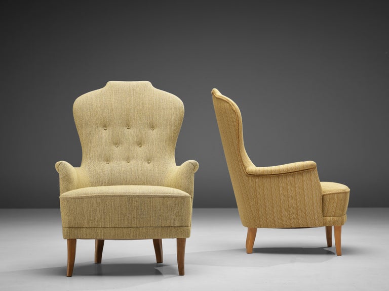 Carl Malmsten for O. H. Sjögren Lounge Chairs Model ‘Farmor’