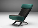 Theo Ruth for Artifort 'Congo' Easy Chair in Green and Black Fabric