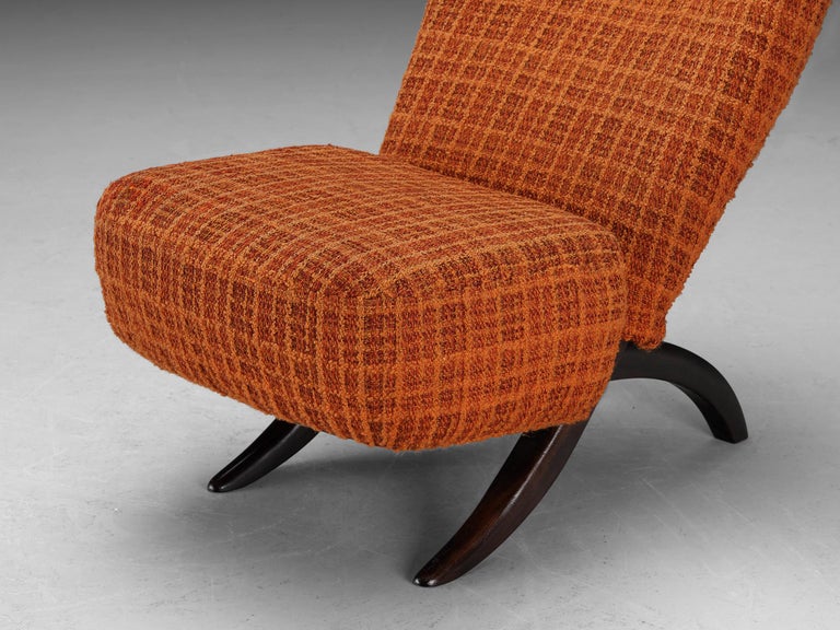 Theo Ruth for Artifort 'Congo' Easy Chair in Ash and Orange Upholstery