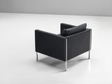 Pierre Paulin for Artifort Lounge Chair in Black Leather
