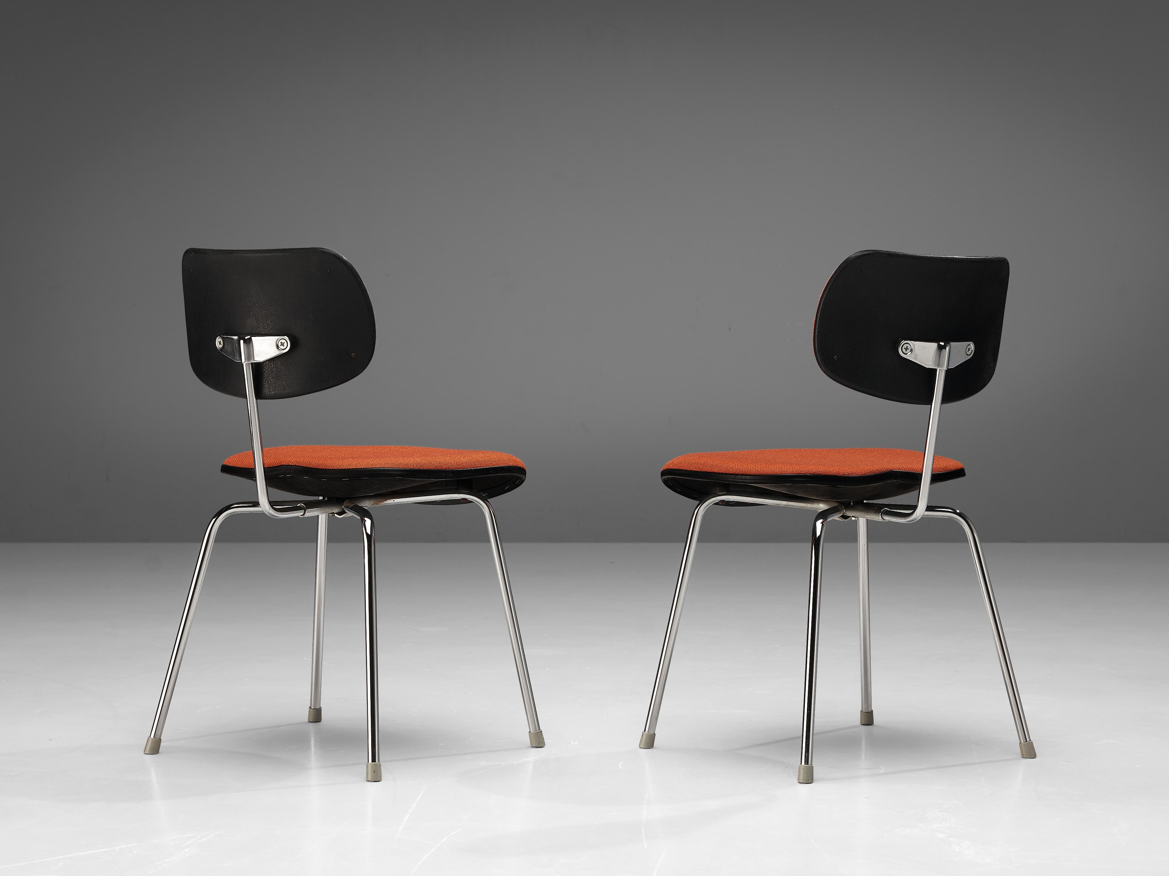 Egon Eiermann Set of Two Steel Dining Chairs