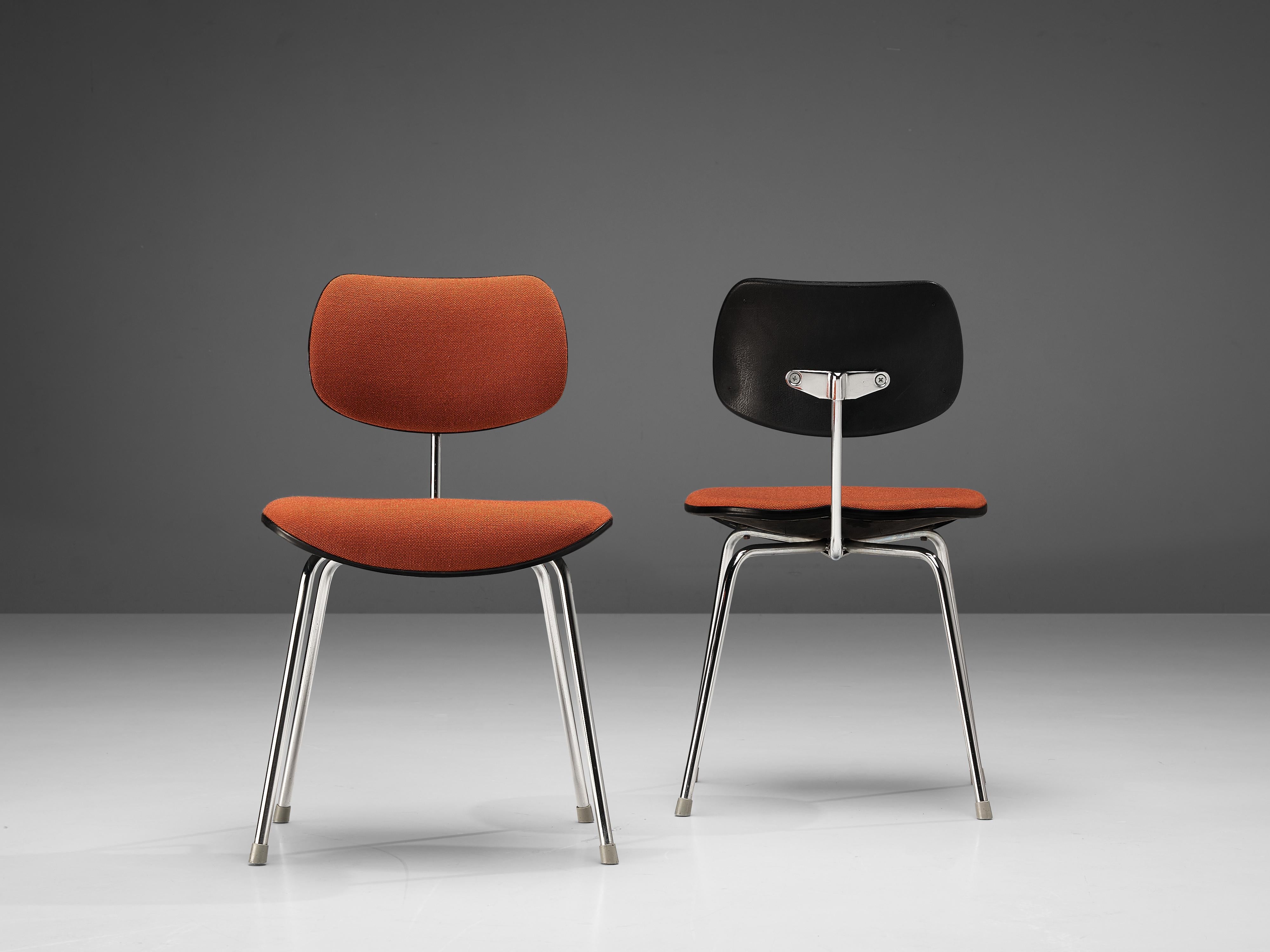 Egon Eiermann Set of Two Steel Dining Chairs