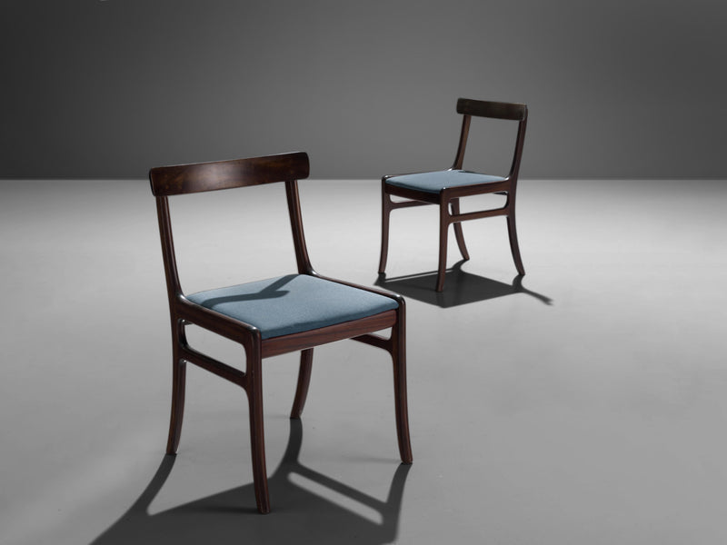 Ole Wanscher Pair of 'Rungstedlund' Dining Chairs in Mahogany