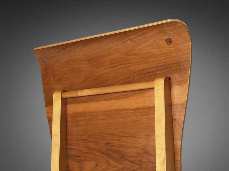 Auke Komter for Metz & Co Rare Armchair in Walnut Plywood