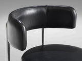 Large Börje Johanson Set of Twelve Black Leatherette Chairs