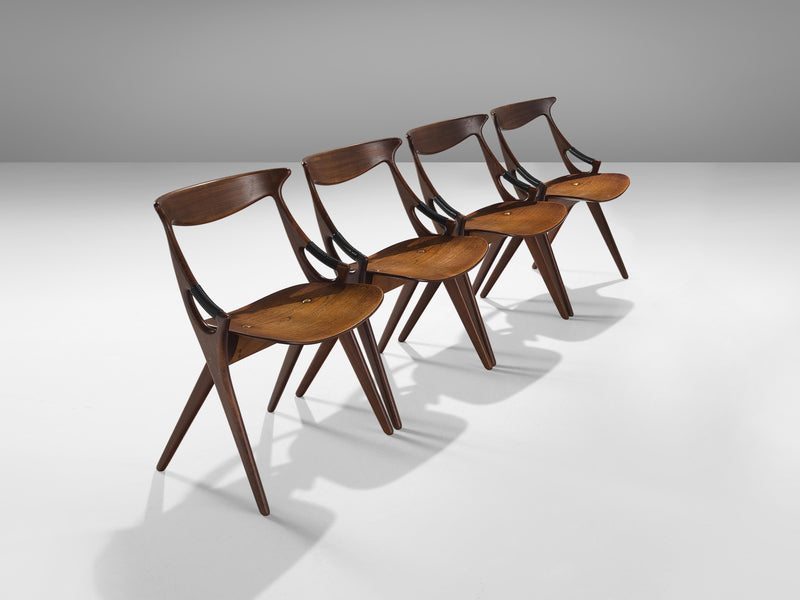 Arne Hovmand-Olsen for Mogens Kold Set of Four Dining Chairs in Mahogany