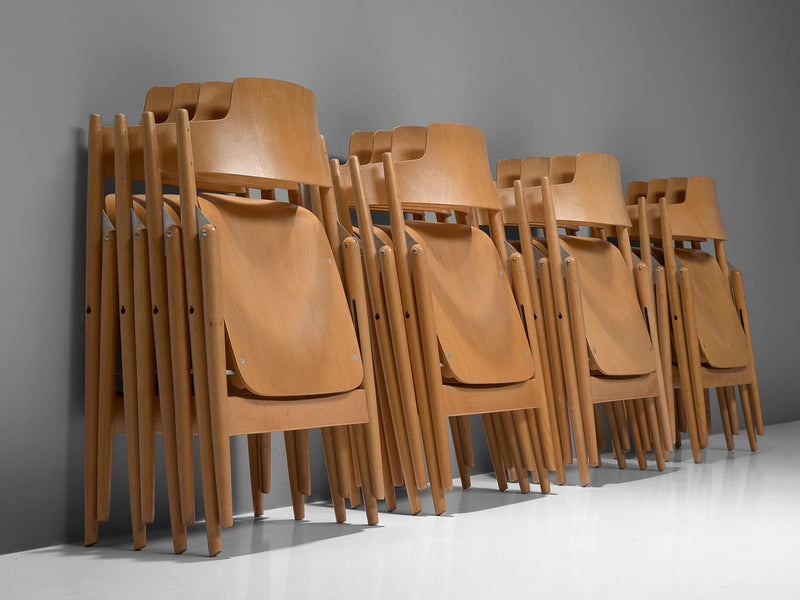 Egon Eiermann Folding Chairs in Wood