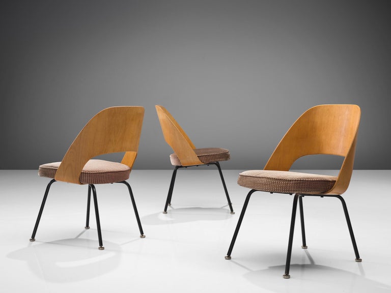 Eero Saarinen for Knoll International Set of Four Dining Chairs in Plywood