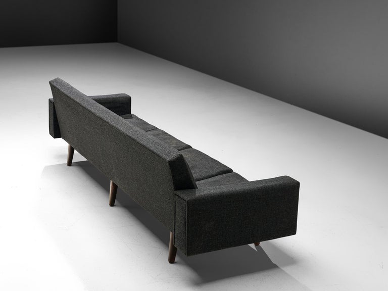 Danish Sofa in Dark Grey Upholstery