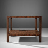 Jules Wabbes Squared Side Table in Solid Wengé