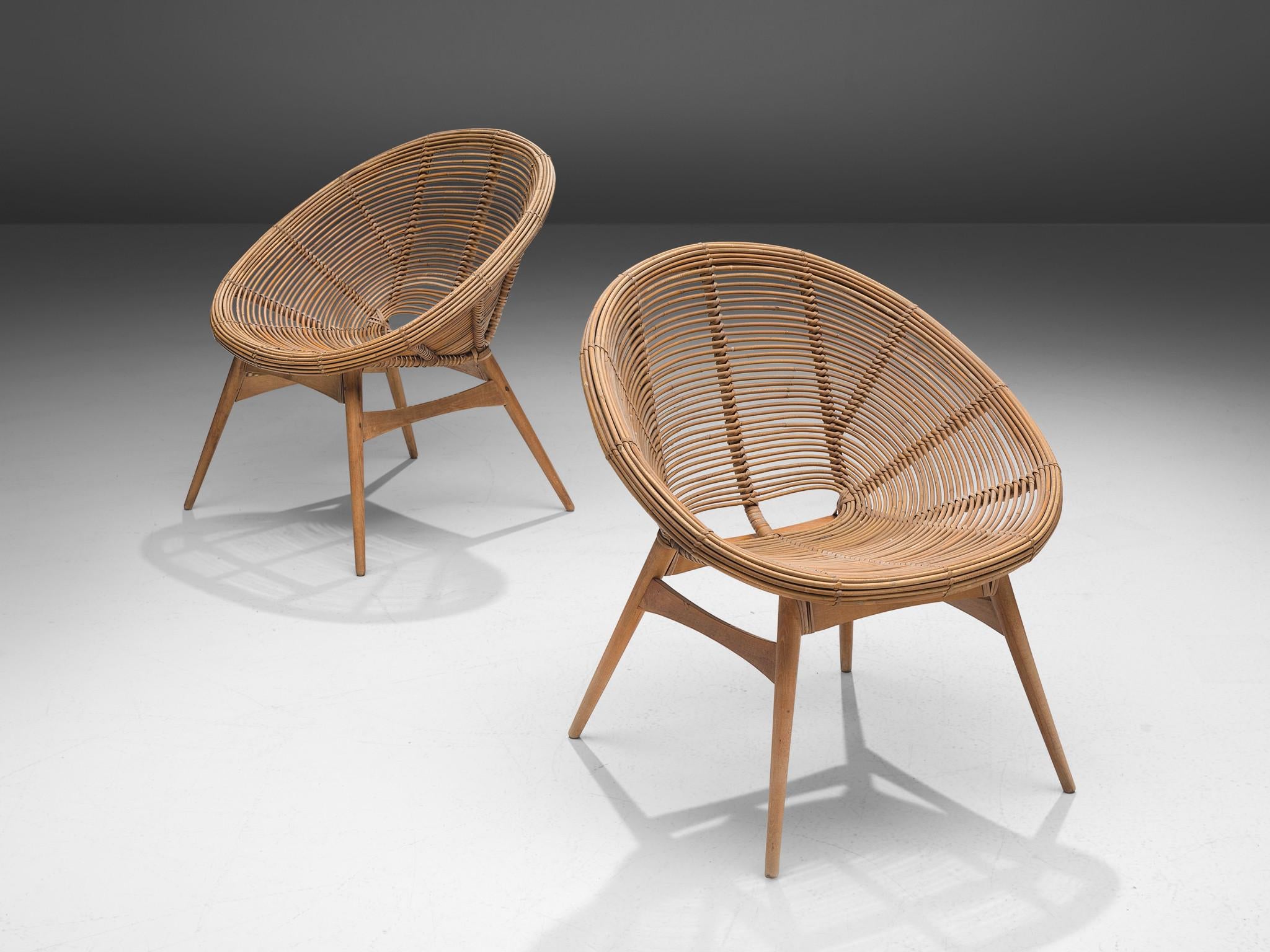 Patio Lounge Chairs in Bamboo and Wood