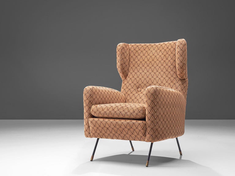 Arflex Lounge Chair in Patterned Fabric Upholstery