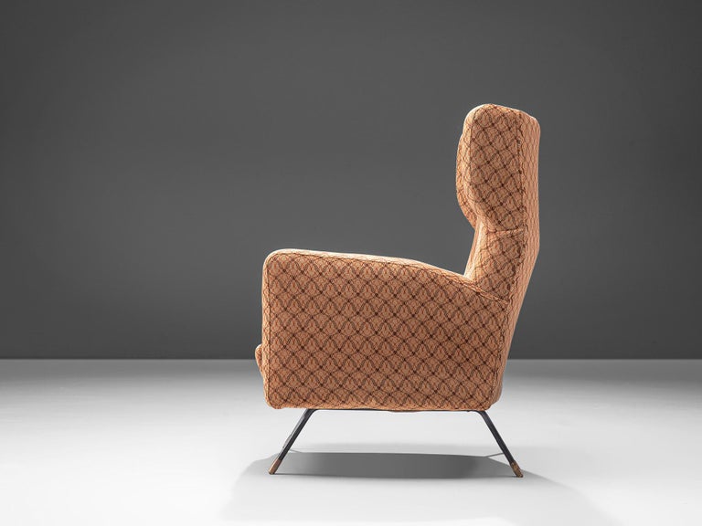 Arflex Lounge Chair in Patterned Fabric Upholstery