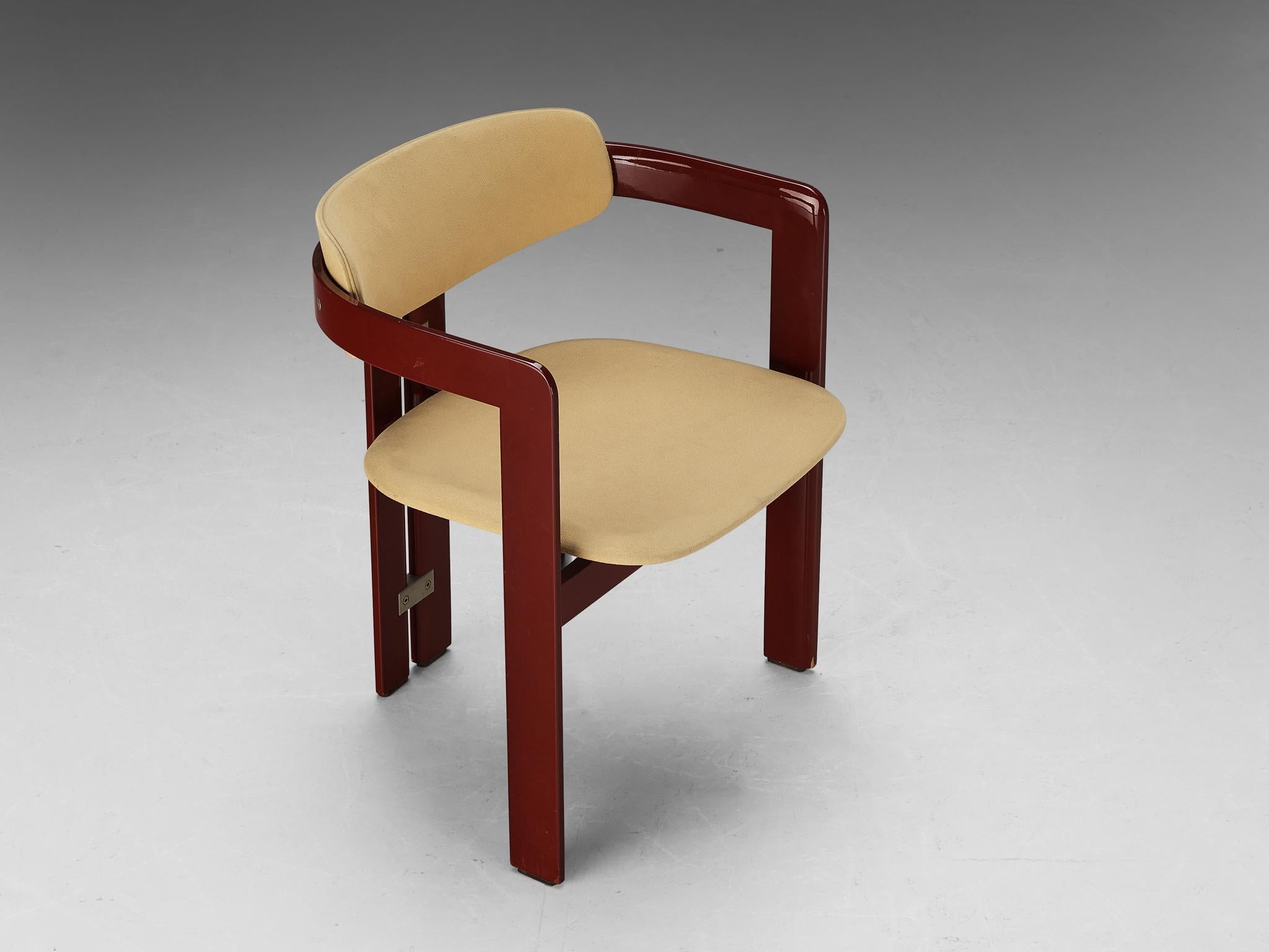 Augusto Savini 'Pamplona' Chair with Burgundy Glossed Frame