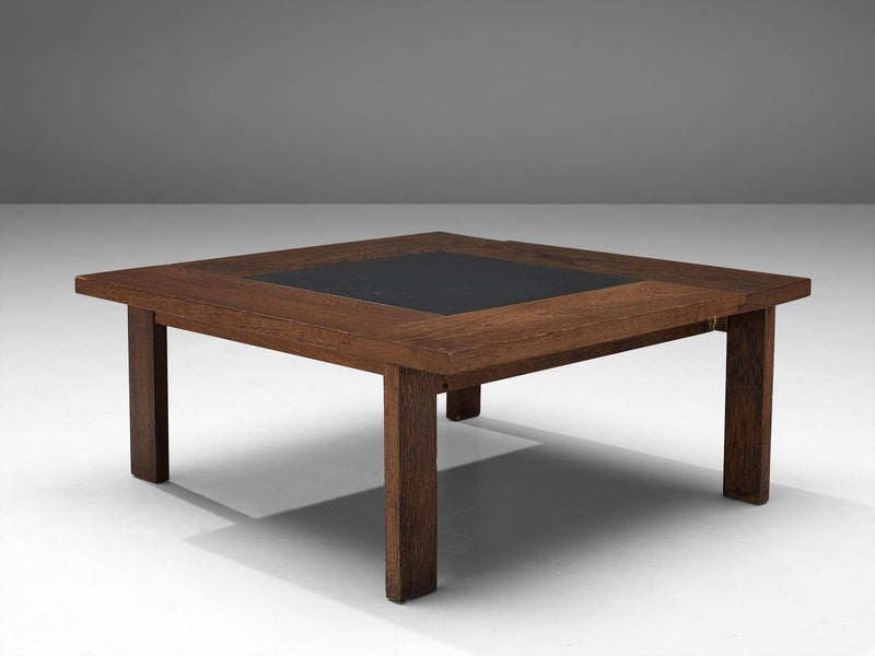 Danish Coffee Table in Wengé and Slate