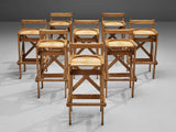 French Bar Stools in Solid Oak
