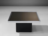Italian Squared Coffee Table with Mirrored Surface