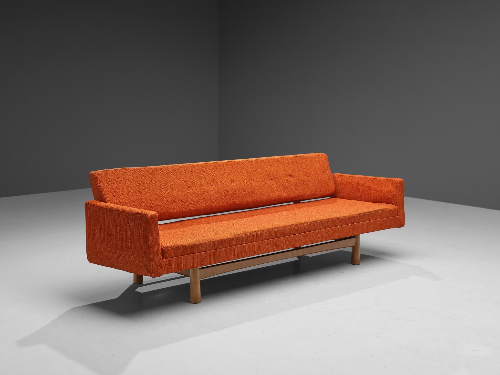 Edward Wormley 'New York' Sofa in Orange Upholstery