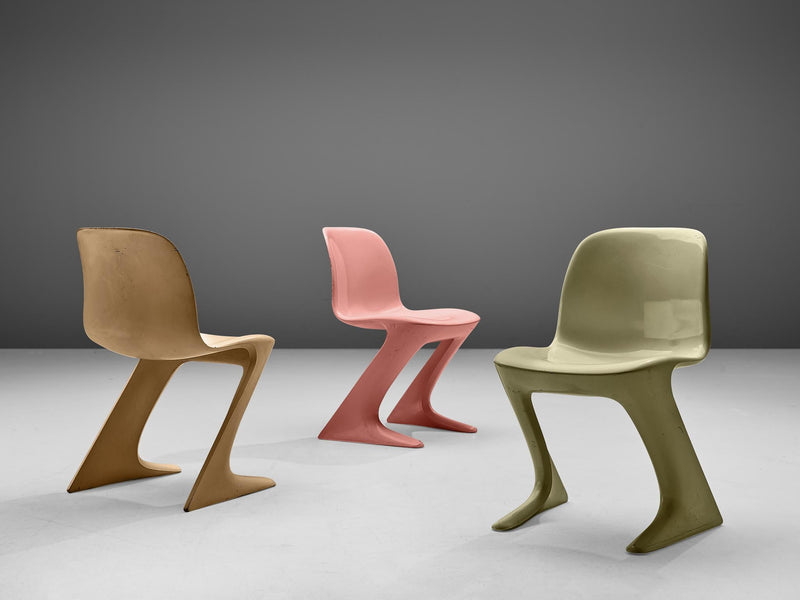 Ernst Moeckl Colorful 'Kangaroo' Chairs in Fiberglass