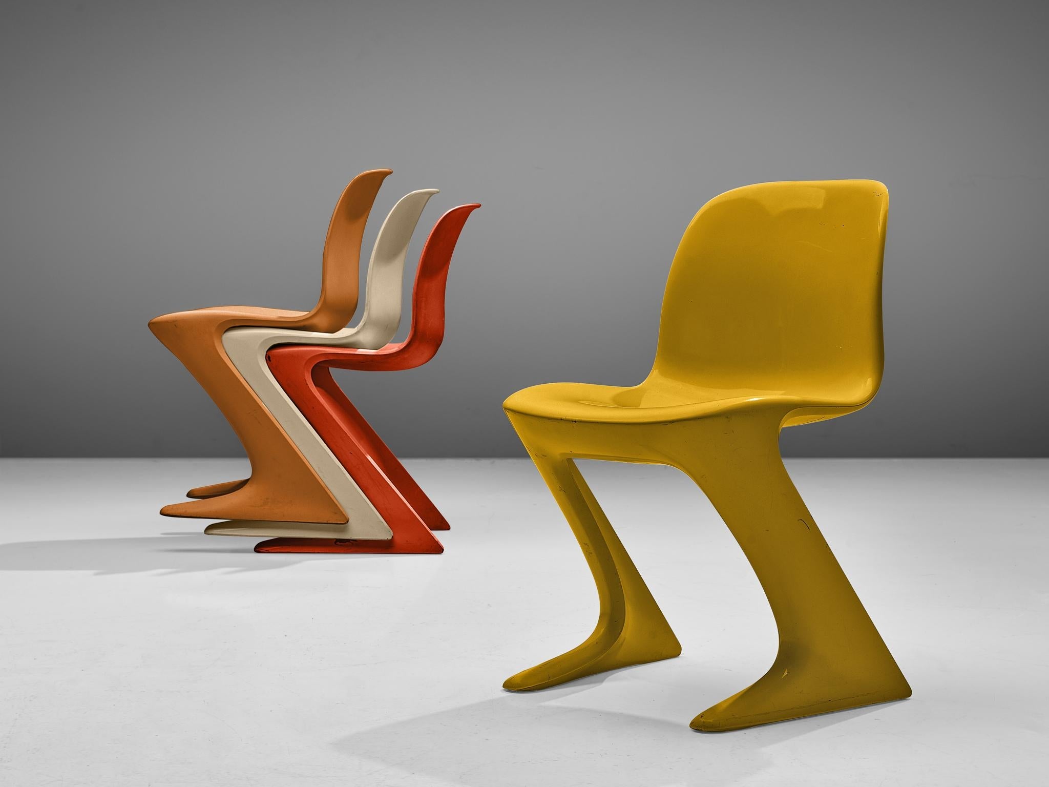 Ernst Moeckl Set of Four Colorful 'Kangaroo' Chairs