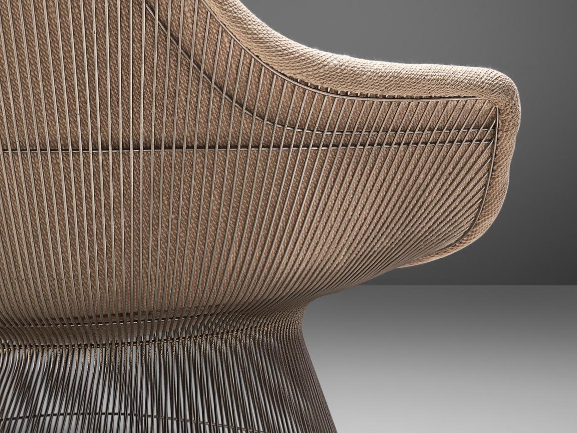 Warren Platner for Knoll Easy Chair in Off-White Upholstery