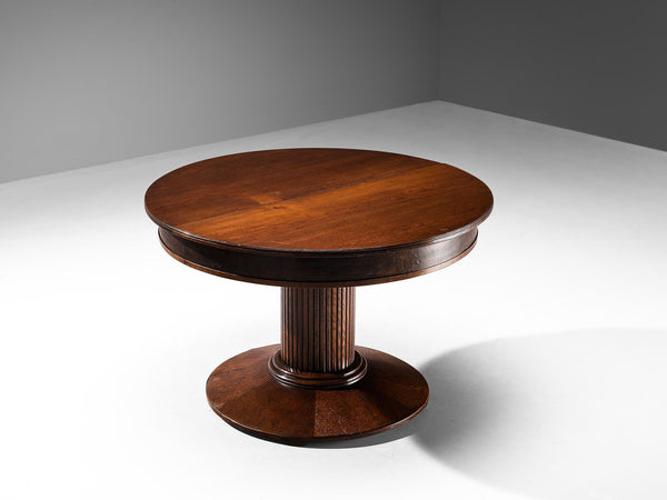 Art Deco Round Extendable Dining or Center Table