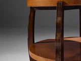 French Art Deco Side Table in Walnut