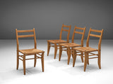 Guillerme & Chambron Set of Four Dining Chairs with Rope Seats