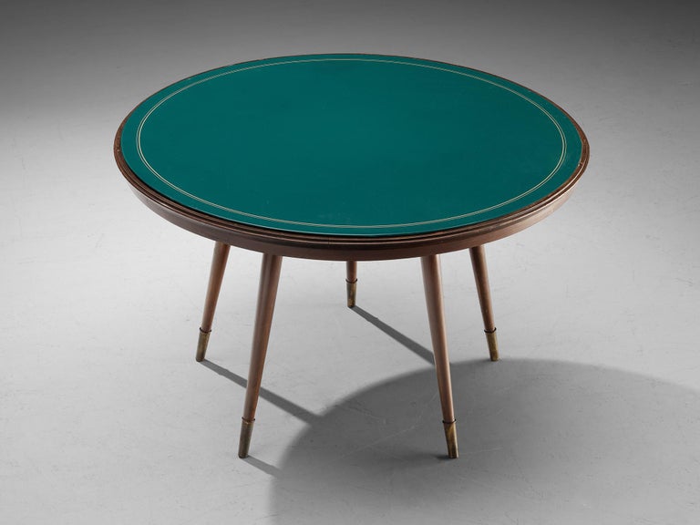 Italian Round Table With Glass Top