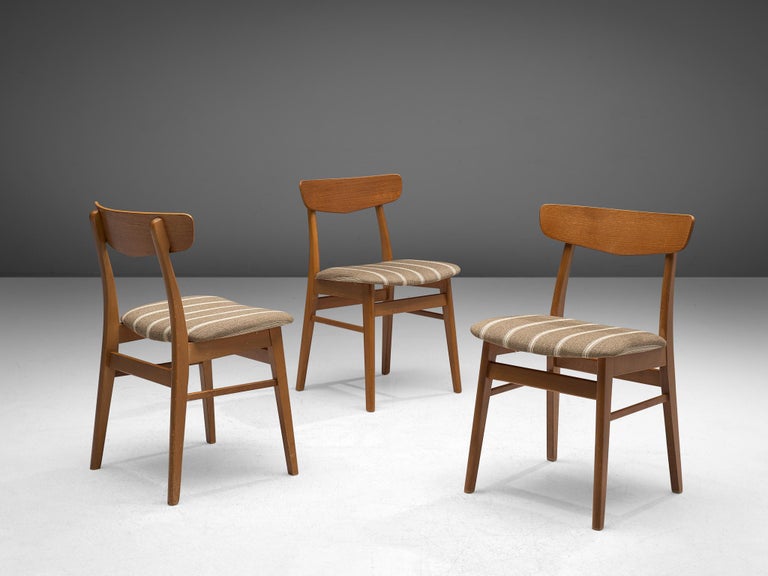 Large Set of Danish Dining Chairs in Teak