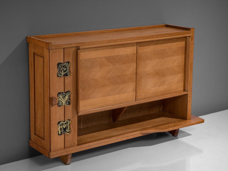 Guillerme & Chambron Buffet in Oak with Ceramic Details