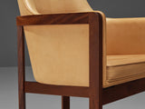 Bernt Petersen for Søborg Møbelfabrik Set of Four Dining Chairs in Leather